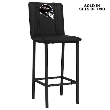 Dreamseat Bar Stool 500 with Baltimore Ravens Helmet Logo, 2PK XZ500BSDBLK-PSNFL20012A